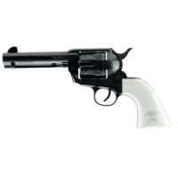 Traditions SAT73122LIB 1873 Liberty 45 Colt (LC) 6rd 4.75" Blued Engraved Steel White PVC Grip