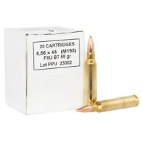 PPU Metric Rifle 5.56x45mm NATO 55 gr Full Metal Jacket Boat Tail - PPRM556B