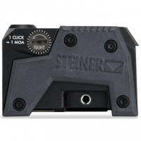 Steiner Micro Pistol Sight - Black, 1x20mm x 16mm Objective, 3.3 MOA Red Dot Reticle, Features 13 Hour Auto Shutoff - 8700MPS