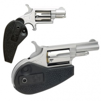 North American Arms 22MCHG Mini-Revolver 22 LR,22 Mag 5rd 1.63" Overall Stainless Steel with Black Synthetic Holster Grip