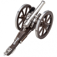 Traditions CN8021 Napoleon III Mini Cannon 50 Cal 7.25" Silver Barrel Breech Action