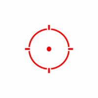 Holosun HS507C-X2 HS 507C-X2 Pistol 1x 2 MOA MOA Selectable Red Dot & 32 Circle Black Anodized