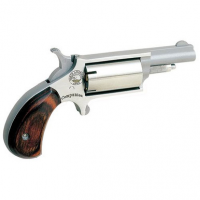 North American Arms 22MCB Companion SAO 22 Cal #11 Percussion 1.63" 5rd Stainless Steel Rosewood Birdshead Grip