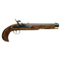 Traditions P1060 Kentucky Pistol Single Shot 50 Cal Percussion 10" Color Case Hardened Frame Blued Barrel Walnut Grip