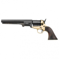 Pietta REB44 1851 Navy SAO 44 Cal Striker Fire 7.37" 6rd Brass Frame Blued Barrel & Cylinder Walnut Grip