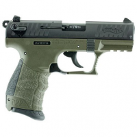 Walther Arms 5120338 P22 Military *CA Compliant 22 LR 3.42" 10+1 OD Green Black Tenifer Slide OD Green Polymer Grip