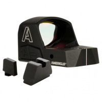 AmeriGlo HVN03 Haven Carry Ready Combo Matte Black 1x 3.5 MOA Illuminated Adjustable Red LED Dot Reticle Fits Glock MOS G1-5 Features Iron Sight Set