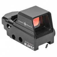 Sightmark SM26035 Ultra Shot M-Spec FMS with Integrated Sunshade 1x 33x24mm Obj 65 MOA Illuminated Circle Red Dot Crosshair Black Matte CR123A Lithium