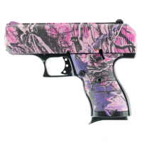 Hi-Point C9 9mm Luger - 8+1, 3.50" Black Steel Barrel, Hydro-Dipped Pink Camo Serrated Steel Slide, Pink Camo Polymer Frame & Grip - 916PI