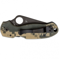 Spyderco C223GPCMOBK Para 3 2.95" Folding Drop Point Plain DLC Black CPM S30V Blade /G10 Camo Handle