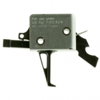 CMC Triggers 91507 Drop-In Flat Trigger with 3.50 lbs Draw Weight & Black/Silver Finish for AR-15/AR-10