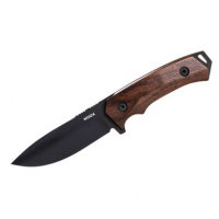 Woox BU.KNF001.01 Rock 62 4.25" Fixed Plain Black Sleipner Steel Blade/Walnut Handle 2