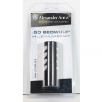 Alexander Arms MBMMB64KIT Millennium Muzzle Brake Kit Black Steel with 49/64-20 RH tpi Threads 4" OAL 3.50" Diameter for 50 Beowulf