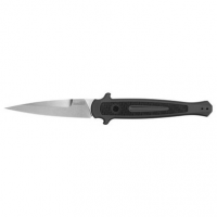 Kershaw 7150 Launch 8 3.50" Folding Spear Point Plain Stonewash CPM 154 Blade Gray Aluminum w/Carbon Fiber Insert Handle