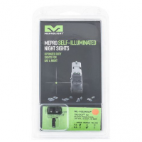 Meprolight USA 102243391 Mepro Tru-Dot Fixed Sights Self-Illuminated Green Tritium Front & Orange Rear with Black Frame for Most Glock