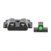 Meprolight USA 417703111 Mepro Hyper-Bright Self-Illuminated Sights Fixed Tritium Green Front & Rear Black Frame for S&W M&P Shield