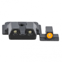 Meprolight USA 417703131 Mepro Hyper-Bright Self-Illuminated Sights Fixed Tritium Orange Front, Green Rear Black Frame for S&W M&P Shield