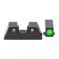 Meprolight USA 402203111 Mepro Hyper-Bright Self-Illuminated Sights Fixed Tritium Green Front & Rear Black Frame for Glock 42,43,43X,48