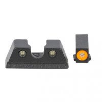 Meprolight USA 402203131 Mepro Hyper-Bright Self-Illuminated Sights Fixed Tritium Orange Front, Green Rear Black Frame for Glock 42,43,43X,48