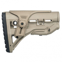 FAB DEFENSE FXGLSHOCKCP GL-Shock AR15/M4 Rifle Buttstock with Adjustable Cheek-Rest Polymer Flat Dark Earth