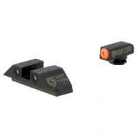 Night Fision GLK003003OGW Night Sight Set Square fits Glock 42, 43 Square Green w/Orange Outline Green w/White Outline Black