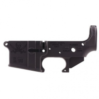 Spikes STLS016 Calico Jack Stripped Lower Receiver Multi-Caliber 7075-T6 Aluminum Black Anodized for AR-15