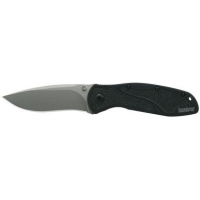 Kershaw 1670S30V Blur 3.40" Drop Point Plain Powdered Stonewashed S30V SS Black Anodized Aluminum Handle Folding