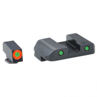 AmeriGlo GL448 Spartan Operator Fits Glock 20/21 Tritium Green w/Orange Outline Front Tritium Green w/Black Outline Rear