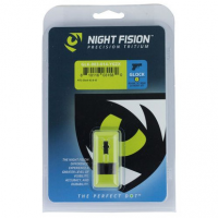 Night Fision GLK003014YGZ Night Sight Set Square Front/U-Notch Rear fits Glock 42, 43 Green w/Yellow Outline Front Black