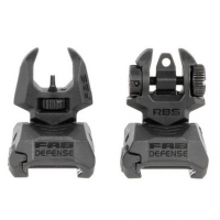 FAB Defense FX-FRBSKIT Front/Rear Flip Up Sights AR-15, M4, M16 Black