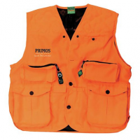 Primos 65702 Gunhunter's Hunting Vest Large Blaze Orange Features Compass & LED Light