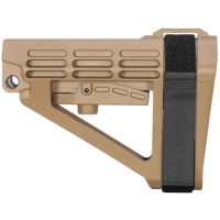 SB Tactical SBA4X02SB SBA4 X Synthetic Flat Dark Earth 5-Position Adjustable for AR-Platform (Tube Not Included)