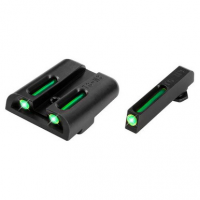 Truglo TG131ST2 Brite-Site TFO Sig Sauer #6/#8 Tritium/Fiber Optic Green Front/Rear Black