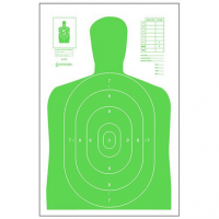 Action Target B27ELGR100 B-27E High Visibility Silhouette Paper Target 23" x 35" 100 Per Box