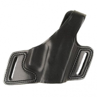 Bianchi 15718 Black Widow OWB Size 14 Black Leather Belt Slide Fits Glock 17 Fits Glock 19 Fits Glock 22 Right Hand