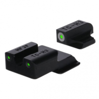 TruGlo TG-TG231MP4W Tritium Pro Night Sights Square Green with White Outline Front/U-Notch Green Rear Nitride Fortress Frame for S&W M&P Shield EZ 380