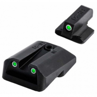 TruGlo TG-TG231F3W Tritium Pro Night Sights Square Green with White Outline Front/U-Notch Green Rear Nitride Fortress Frame for FN 45 FNX, FNP