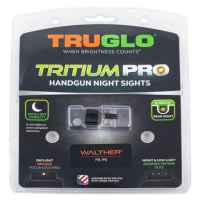 TruGlo TG-TG231W1C Tritium Pro Night Sights Square Green with Orange Outline Front/U-Notch Green Rear Nitride Fortress Frame for Walther PPQ