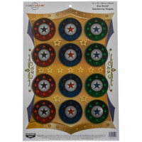 Birchwood Casey 35591 Pregame Star Burst Hanging Paper Target 12" x 18" 100 Per Pack