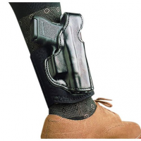 DeSantis Gunhide 014PCX7Z0 Die Hard Rig Ankle Black Leather/Sheepskin Ankle Fits S&W M&P Shield 9/40 Right Hand