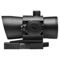 NcStar 40mm Red Dot with Red Laser - Black Anodized Aluminum, 1x40mm, 3 MOA Red Dot Reticle, Adjustable QR Mount - DLB140R