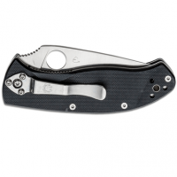 Spyderco C122GP Tenacious 3.38" Folding Drop Point Plain 8Cr13MoV SS Blade/ G10 Black Handle