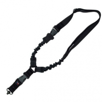 Grovtec US Inc GTSL52 Bungee Sling with Push Button Swivel Single-Point Black Elastic for Rifle/Shotgun