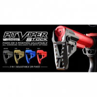 Strike STRIKEPITRED Pit Viper Stock Red Aluminum AR Platforms