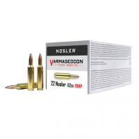 Nosler Varmageddon 22 Nosler 62 gr Flat Base Hollow Point - 65180