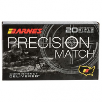 Barnes Bullets 30740 Precision Match 300 Win Mag 220 gr OTM Boat Tail 20 Bx