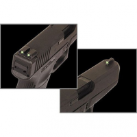 Truglo TG231N1 Brite-Site Tritium Night Sights 1911 with Novak 260-450 Green Tritium Front/Rear Black