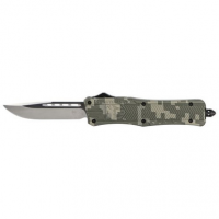 CobraTec Knives MADCCTK1MDNS CTK-1 Medium 3" OTF Drop Point Plain D2 Steel Blade/Army DigiCamo Aluminum Handle Features Glass Breaker Includes Pocket Clip