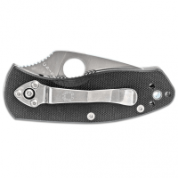 Spyderco C148GP Ambitious 2.25" Folding Drop Point Plain 8Cr13MoV SS Blade/ G10 Black Handle