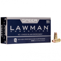 Speer 54232 Lawman Training Clean-Fire 357 Sig 125 gr Total Metal Jacket Flat Nose 50 Per Box